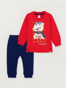 CRB wear/CWNG 90059-26-298 Комплект для девочки (джемпер, брюки), красный-темно-синий/Ex.Cherubino