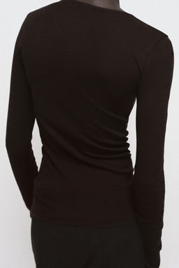 SUPIMA® LONG SLEEVE T-SHIRT - Zara фото 10