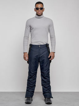 Полукомбинезон утепленный мужской зимний горнолыжный темно-синего цвета 7507TS - Colannia фото 16