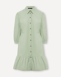 Хлопковое платье в рубашечном стиле - Incity фото 2