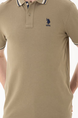 Футболка мужская U.S. Polo Assn хаки хлопок  фото 13