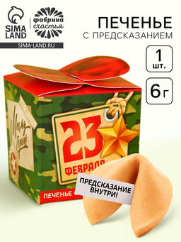 Цена за 2 шт. Печенье с предсказанием Моему герою. 23 февраля, 6 г