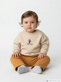 Bisiklet Yaka Erkek Bebek Sweatshirt ve E?ofman Alt?