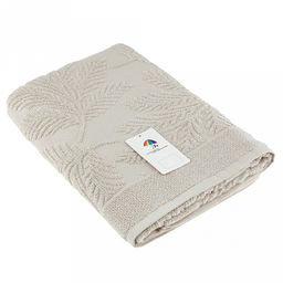 Полотенце махровое "Экзотика" 70х140см, хлопок 100%, бежевый (Китай)