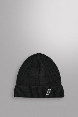 GORRO PUNTO ESTRUCTURA WAFFLE / Negro