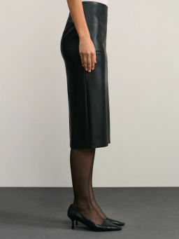 Юбка миди из искусственной кожи / Zarina  фото 4