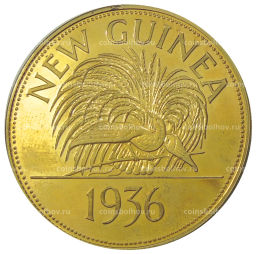 Монета Монетовидный жетон 1 крона 1936 года Новая Гвинея (паттерн Едварда VIII)