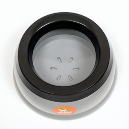 Миска-непроливайка для животных, 19×8 см, с дополнительной вставкой от расплёскивания, пластик, серая