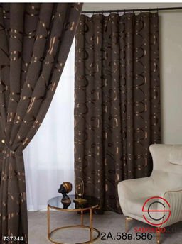 Плотные шторы Рогожка с тюлью