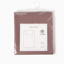Простыня Этель Twilight Mauve 200*215, 100% хлопок, мако-сатин, 114г/м2  фото 3