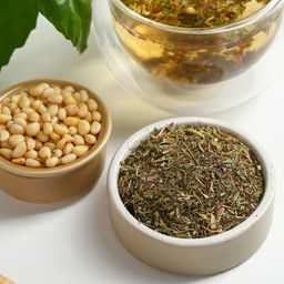 Набор Для поднятия силы духа: кедровый орех 30 г., варенье из сосновых шишек 30 г., чай травяной 20 г. - Доброе здоровье фото 4