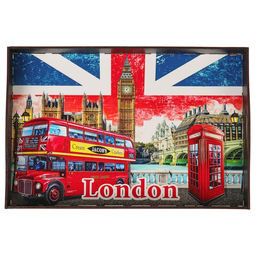 Поднос с ручками Лондон, деревянный, 30х20х4,5см - Дарим красиво фото 2