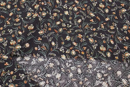 Штапель Чарующий вьюнок цв.т.коричневый с лиловым оттенком, ш.1.45м, вискоза-100%, 100гр/м.кв - Купава фото 3