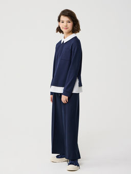 14542 Джемпер для девочек F072.01 синий - Смена фото 4