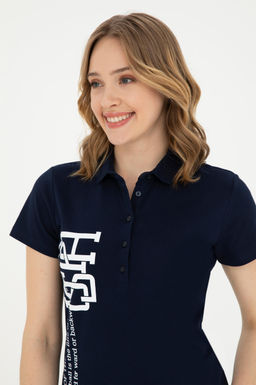 Женская темно-синяя футболка - U.s. polo assn фото 16