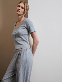 Домашняя блузка из ажурного хлопка ZR2603122807-38 / Zarina