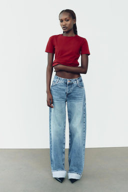 CROPPED STRETCH T-SHIRT - Zara фото 39