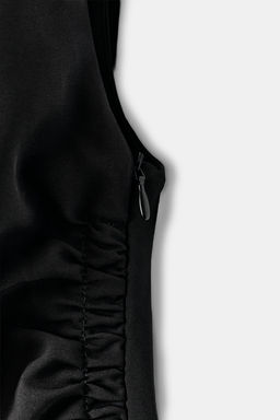 VESTIDO MINI DRAPEADO HOMBRERAS / Negro - Zara фото 11