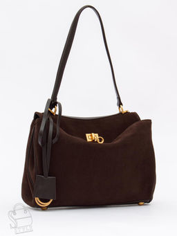 Сумка женская кожаная 1001MF coffee Polina&Eiterou