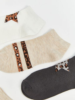 Desenli Kad?n Patik ?orap 5li