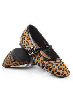 06-H11A-15Y BROWN/LEOPARD Туфли женские (натуральная кожа с ворсом)