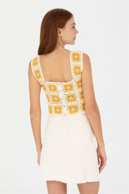 U. S. Polo Assn Женский кремовый свитер с v-образным вырезом - U.s. polo assn фото 5