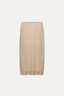 BEADED SEQUINNED MIDI SKIRT - Zara фото 2