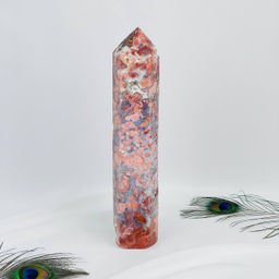 Кристалл из розового цветочного Агата