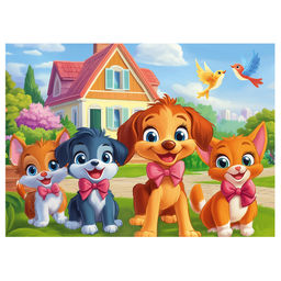 ФРЕЯ Пазл 80 элемент. PZL-80/13 Веселые пушистики