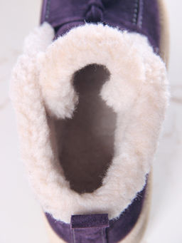 Ботинки 307.floridabe.Сливовая замша/шерсть