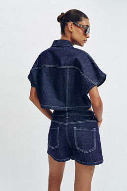 FALDA PANTAL?N Z1975 DENIM CRUZADA / Azul - Zara фото 5