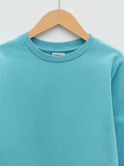 Bisiklet Yaka Basic Uzun Kollu Erkek ?ocuk Sweatshirt - Waikiki фото 3