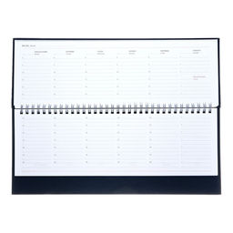 Планинг недатированный 100 х 300 мм, 56 листов, на гребне, обложка бумвинил, синий - Calligrata фото 5