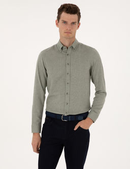 Ye_il Slim Fit Uzun Kollu G_mlek - Pierre cardin фото 3
