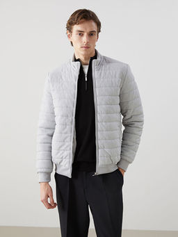 Slim Fit Dik Yaka Erkek Mont