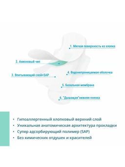 Дневные гигиенические прокладки с анионовым чипом. Фриэф, 250 мм, 10 шт - Зелёная Коробка фото 2