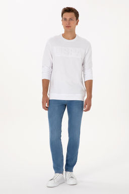 Erkek Beyaz Basic Sweatshirt - U.s. polo assn фото 4