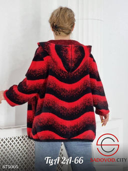 Кардиган пушистый с капшоном