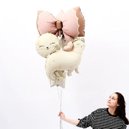 Цена за 2 шт. Воздушный шар фольгированный 37" «Бантик»