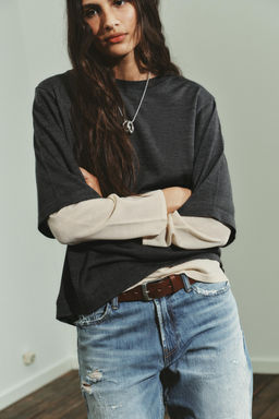 DOUBLE-LAYER KNIT JUMPER - Zara фото 2