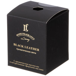 Свеча ароматизированная Lefard Black Leather в стакане 6×7,5 см  фото 2
