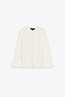 RUFFLED KNIT CARDIGAN - Zara фото 5