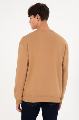 Мужской базовый свитшот светло-коричневого цвета Неожиданная скидка в корзине