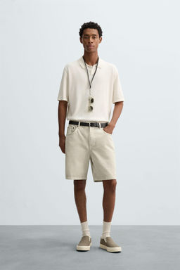 REGULAR FIT DENIM BERMUDA SHORTS - Zara фото 11