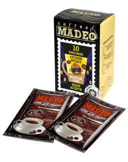 Кофе натуральный Набор порционный Крепкий орешек 100 г (набор 10 шт) - Madeo фото 4