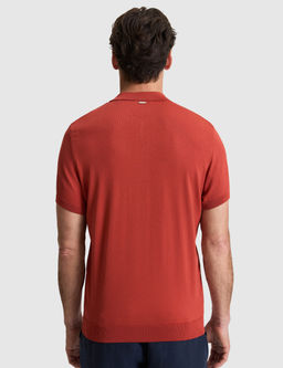 Kiremit Slim Fit Polo Yaka Fermuarl_ Triko Ti__rt