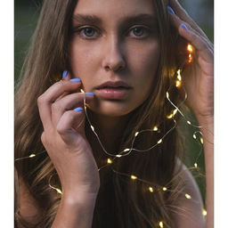Гирлянда Нить 5 м роса, IP20, серебристая нить, 100 LED, 2 режима, батарейка AAх3 (не в комплекте), свечение тёплое белое - Luazon lighting фото 6