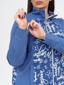 Костюм Теплый вечер индиго/буквы