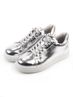 03-C1-1C GREY/SILVER Полуботинки спортивные женские (натуральная кожа)