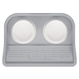 Набор ALTA c двумя мисками 0,3л для животных (на подставке)(серый) М8629 - Альтернатива фото 3